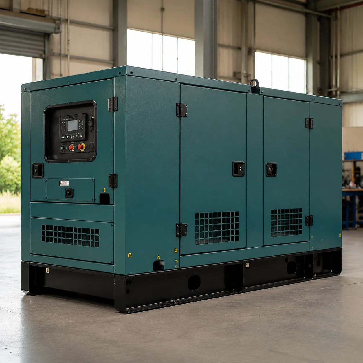 Grupo electrógeno diésel encapsulado listo para aplicaciones de suministro eléctrico industrial