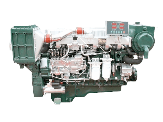 YC6MJ410L-C20, 410 HP, 300 kW, 1800 rpm, motores diésel marinos Yuchai confiables para barcos y embarcaciones marítimas
