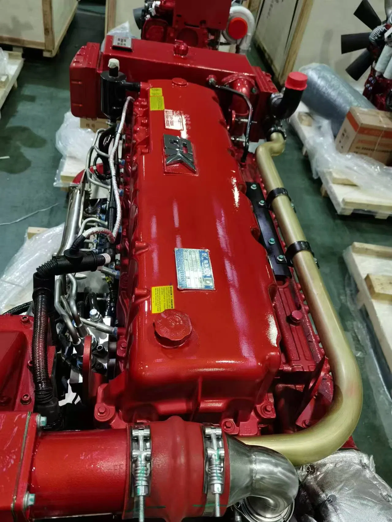 Yc6K490L-C20, Motor marino diésel China Yuchai, 490 HP/1500 rpm, refrigerado por agua